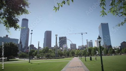 Atlanta Centennial Olympic Park Reveal Through Trees
