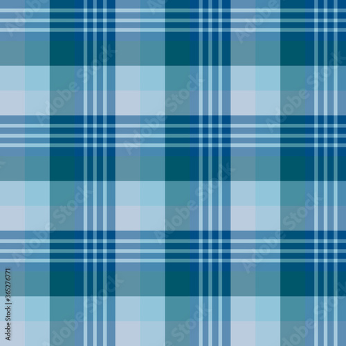 Seamless pattern in simple bright blue colors for plaid, fabric, textile, clothes, tablecloth and other things. Vector image.