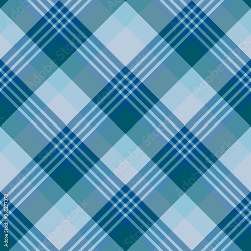 Seamless pattern in simple bright blue colors for plaid, fabric, textile, clothes, tablecloth and other things. Vector image. 2