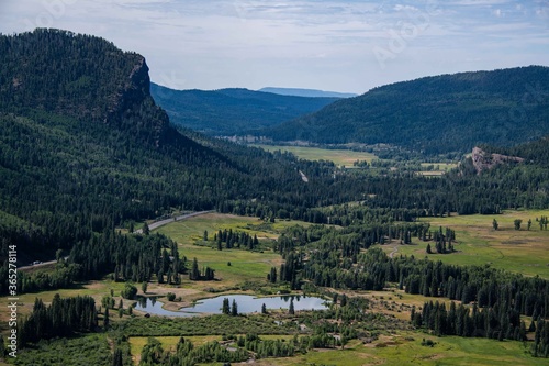 A high definition mountain landscape of the Rocky Mountains.