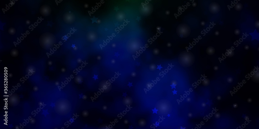Dark Multicolor vector texture with beautiful stars. Colorful illustration with abstract gradient stars. Best design for your ad, poster, banner.