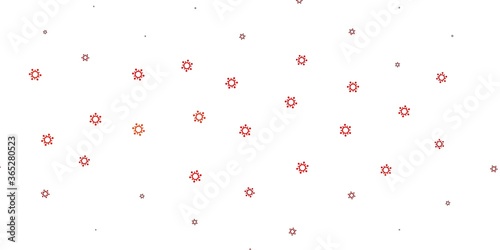Light red, yellow vector template with flu signs.