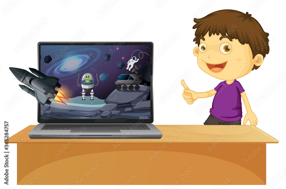 Galaxy background on computer screen Galaxy background on computer screen