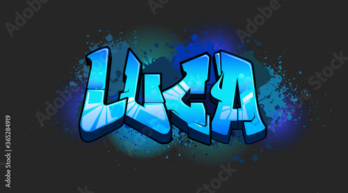 Luca Graffiti Name Design