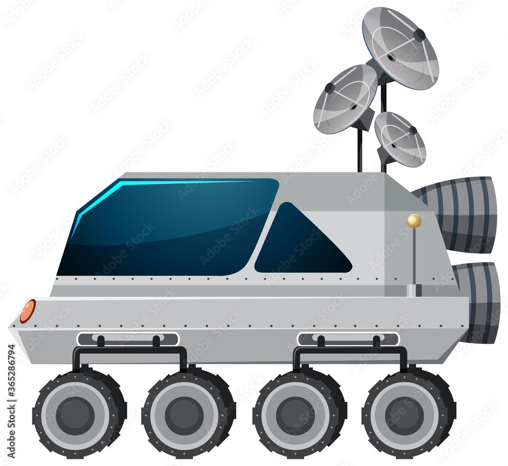 Isolated lunar roving vehicle on white background Isolated lunar roving vehicle on white background