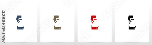 Kettlebell On Letter Logo Design L