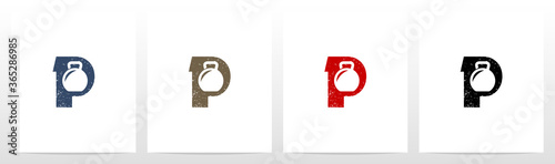 Kettlebell On Letter Logo Design P