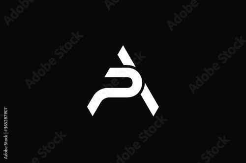 Minimal Innovative Initial AP logo and PA logo. Letter AP PA creative elegant Monogram. Premium Business logo icon. White color on black background