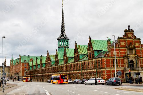 Photography COPENHAGEN, DENMARK - OCTOBER 6, 2016: Borsen - the oldest building and The Stoc