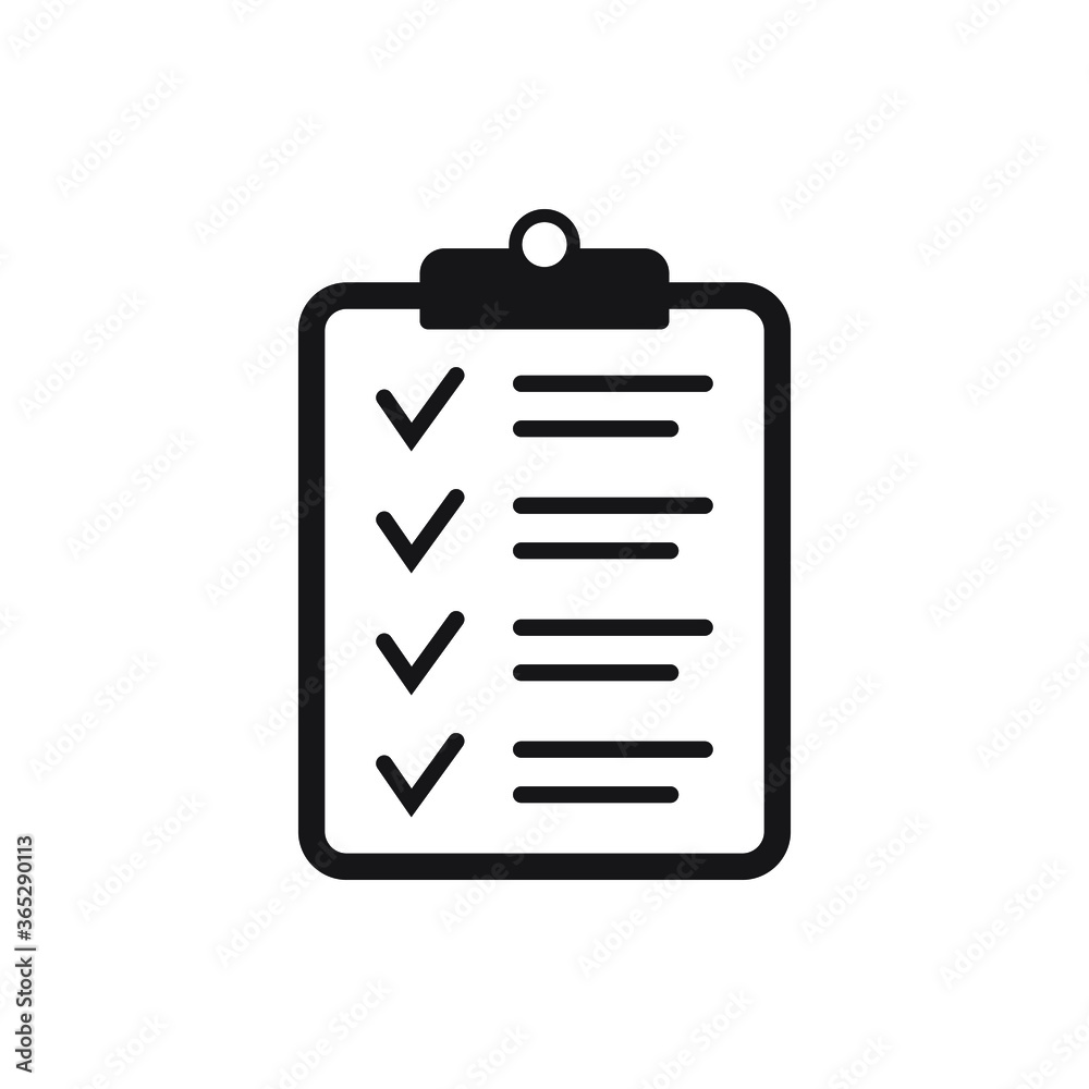 Clipboard with checklist icon, symbol for web site and app design. Vector illstration. Clipboard with checklist icon, symbol for web site and app design. Vector illstration.