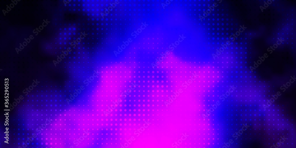 Dark Purple vector background with spots. Abstract colorful disks on simple gradient background. Design for your commercials.