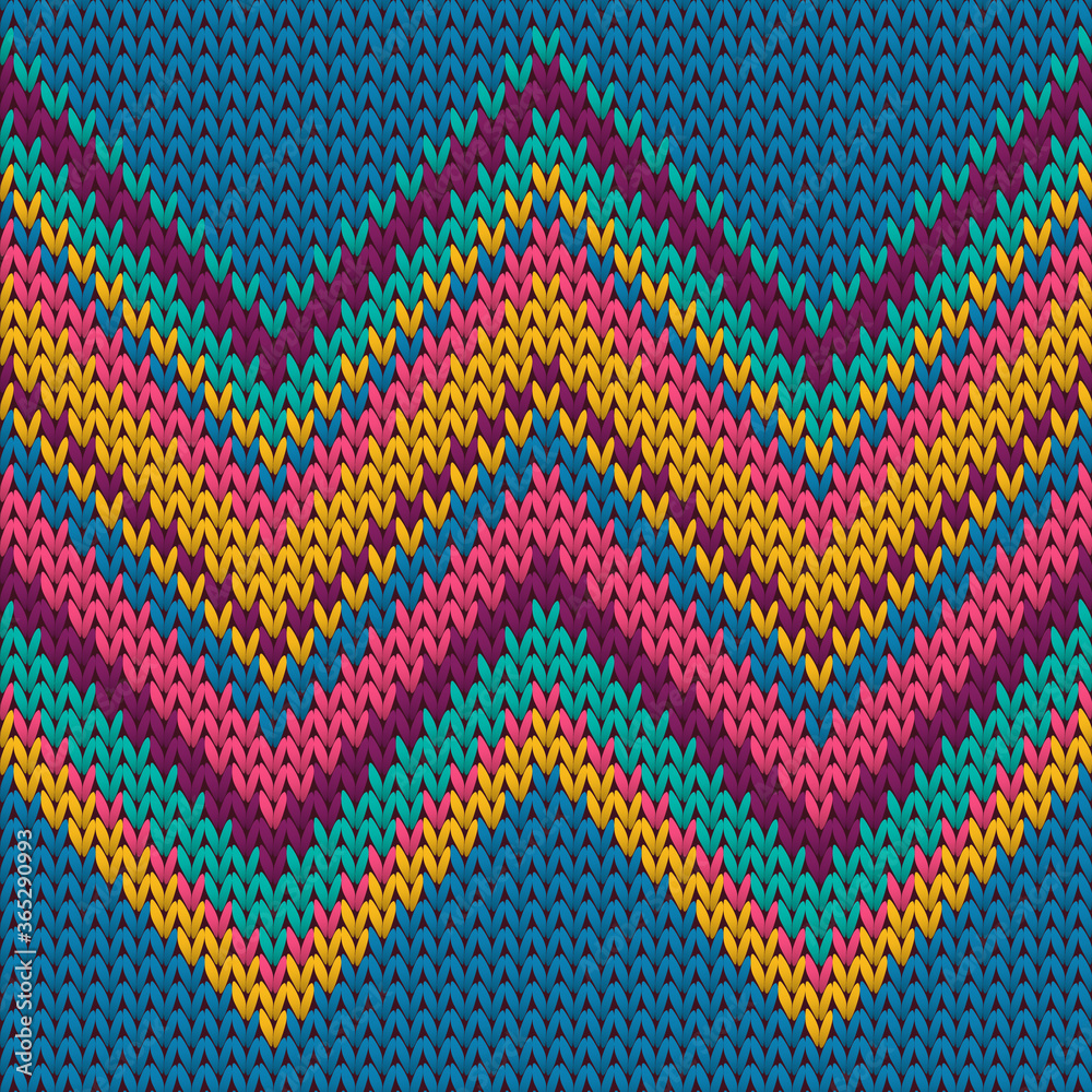 Trendy zig zal lines knitting texture geometric 