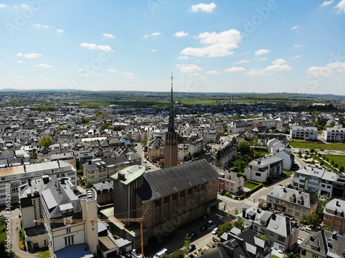 Beautiful view from above, Luxemburg. The capital of Kingdom Luxemburg. Small European country with great culrure and outstanding landscapes. Aerial photo created by drone. photo