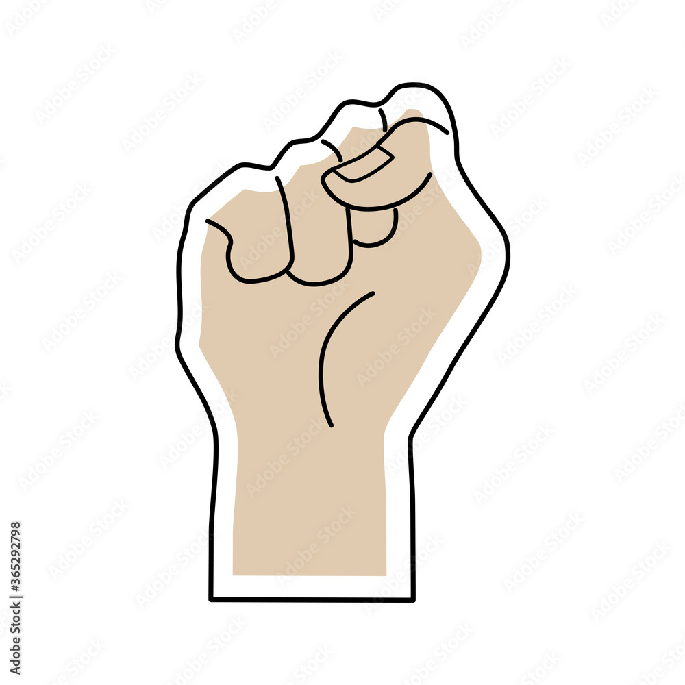 Clenched hand icon. Freedom symbol - Vector illlustration Clenched hand icon. Freedom symbol - Vector illlustration