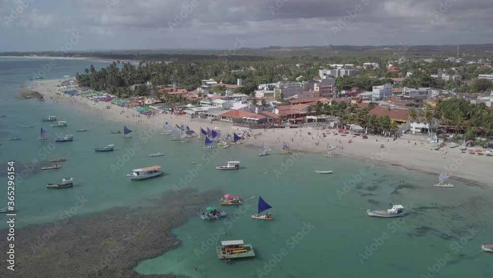 Imagem Aérea de Porto de Galinhas, município de Ipojuca no estado de Pernambuco, no formato D-Log