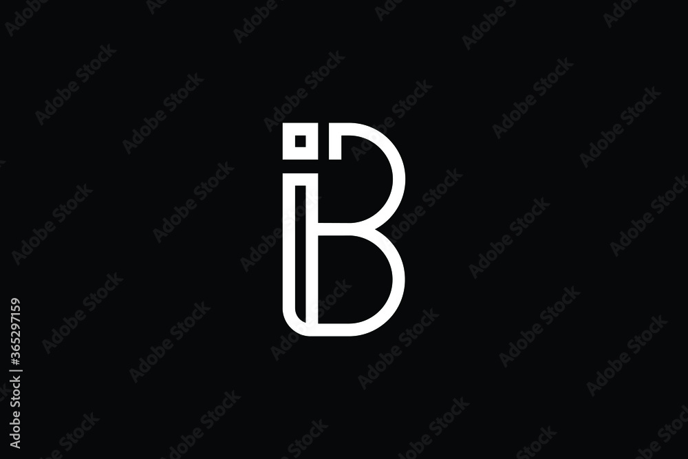 Minimal Innovative Initial BI logo and IB logo. Letter BI IB creative elegant Monogram. Premium Business logo icon. White color on black background Minimal Innovative Initial BI logo and IB logo. Letter BI IB creative elegant Monogram. Premium Business logo icon. White color on black background
