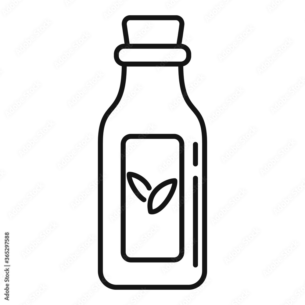 Eco oil bottle icon. Outline eco oil bottle vector icon for web design isolated on white background Eco oil bottle icon. Outline eco oil bottle vector icon for web design isolated on white background