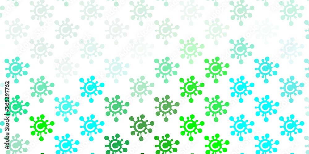 Light Blue, Green vector texture with disease symbols.