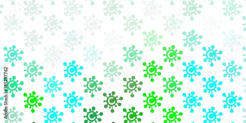 Light Blue, Green vector texture with disease symbols.