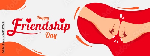 Happy Friendship Day Banner, Vector