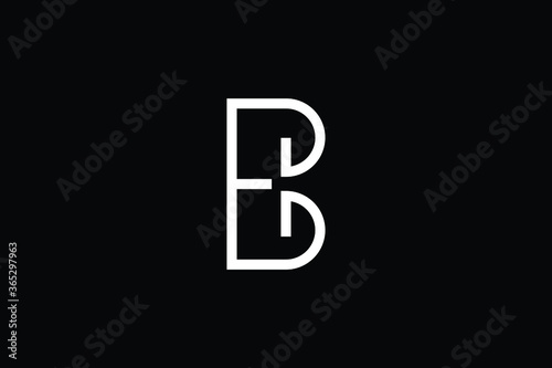 Minimal Innovative Initial BH logo and HB logo. Letter HB BH creative elegant Monogram. Premium Business logo icon. White color on black background