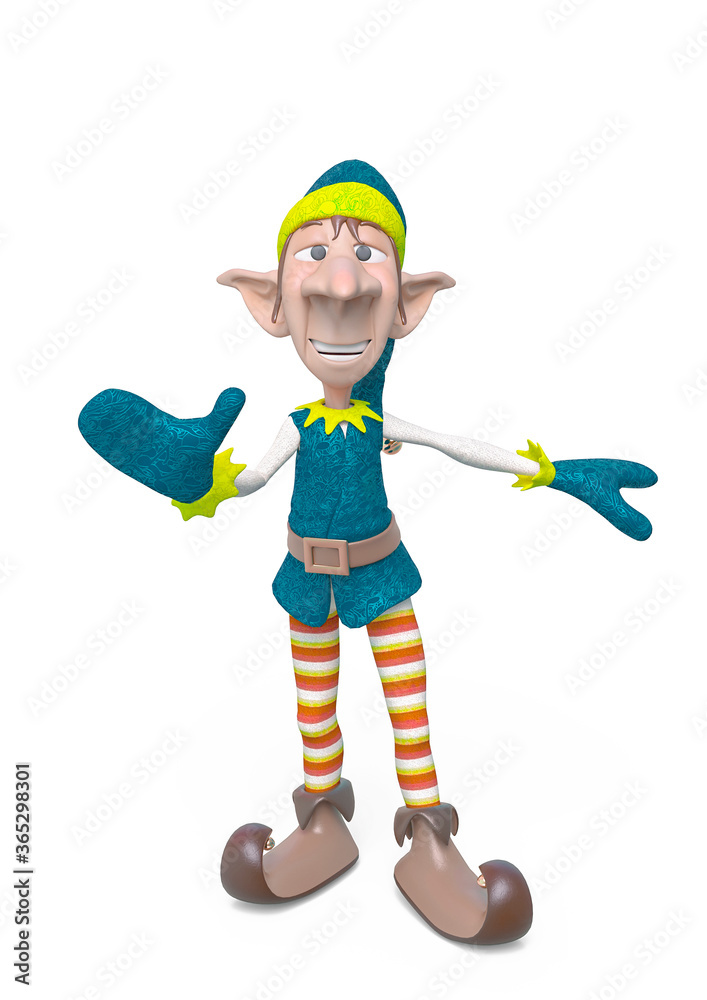 elf santa helper saying give me a hi five on xmas time elf santa helper saying give me a hi five on xmas time