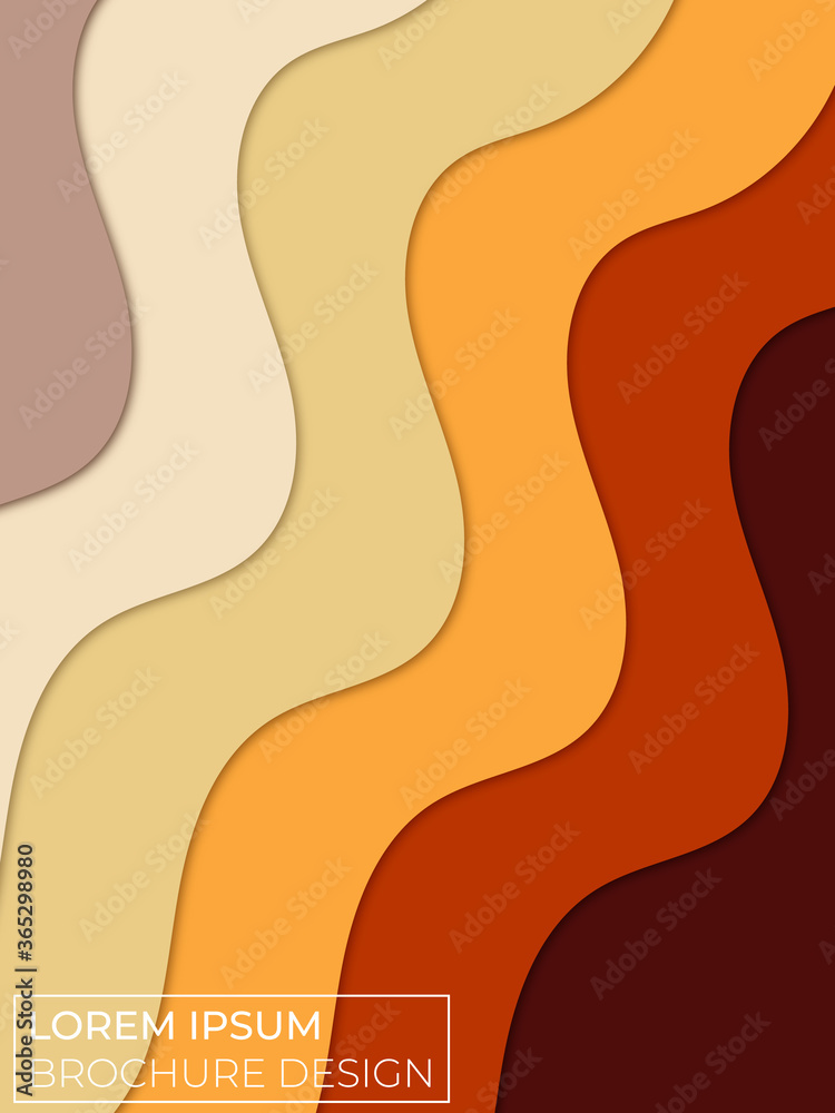 Abstract fire red orange beige beach background with paper waves for banner, invitation, brochure, flyer poster, web design. Paper cut style, 3d effect imitation, placeholder text, vector illustration Abstract fire red orange beige beach background with paper waves for banner, invitation, brochure, flyer poster, web design. Paper cut style, 3d effect imitation, placeholder text, vector illustration