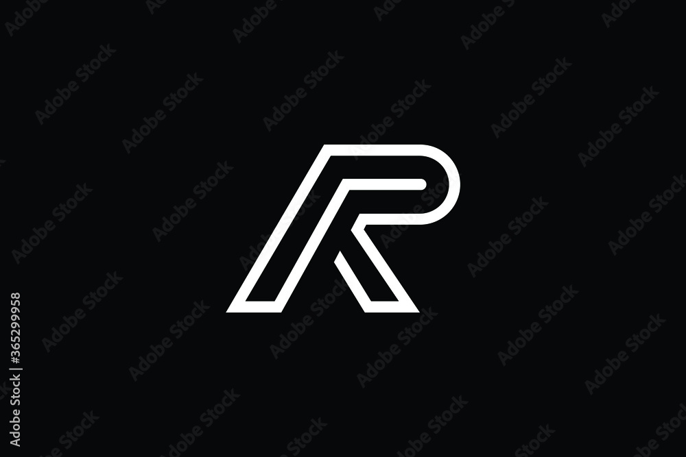 Minimal Innovative Initial R logo and RR logo. Letter RP PR creative elegant Monogram. Premium Business logo icon. White color on black background Minimal Innovative Initial R logo and RR logo. Letter RP PR creative elegant Monogram. Premium Business logo icon. White color on black background