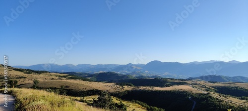 panorama of the mountains  Camerino  Italy