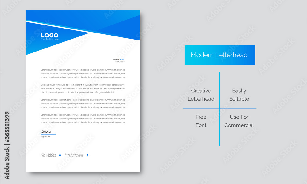 modern creative and clean business style letterhead bundle of your corporate project design.set to print with vector & illustration. corporate letterhead bundle.