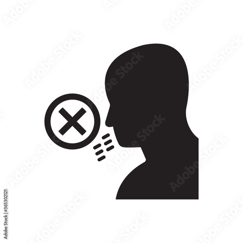No spitting warning icon