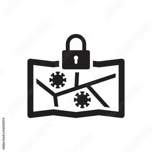  lockdown Area location map icon