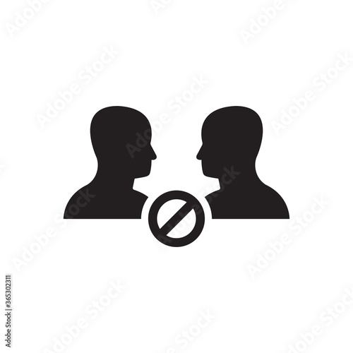 social distance warning icon