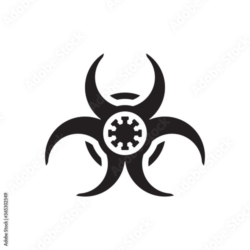 Bio hazard icon - biological coronavirus warning  icon