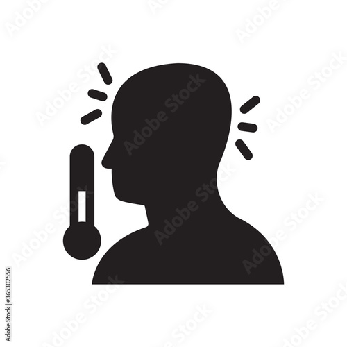 thermometer icon - Body temperature check icon -