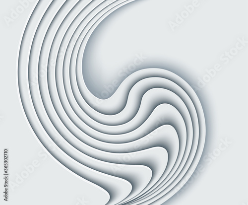 Vector paper cut waves modern background.