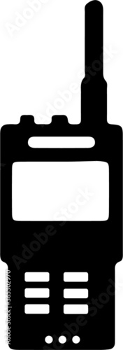 Portable radio icon isolated on background