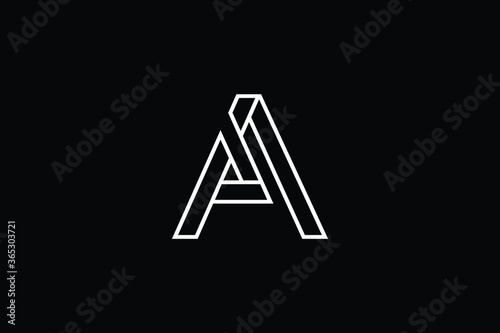 Minimal Innovative Initial AP logo and PA logo. Letter AP PA creative elegant Monogram. Premium Business logo icon. White color on black background