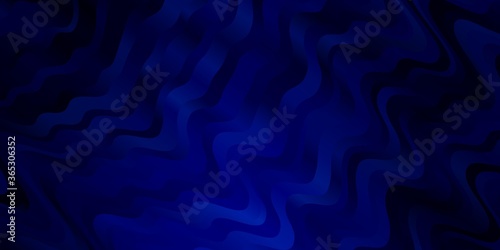 Dark BLUE vector texture with wry lines. Colorful illustration with curved lines. Best design for your ad, poster, banner.