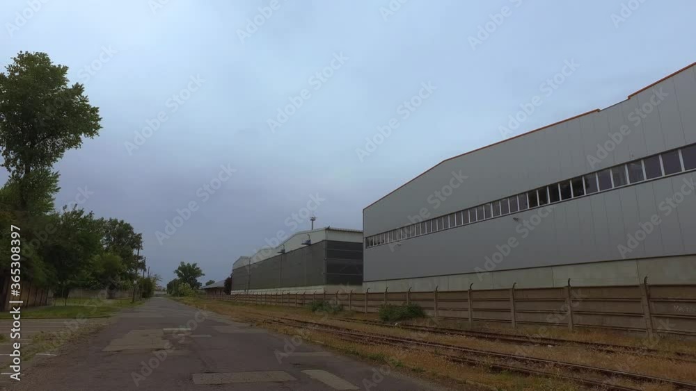 Factory industrial zone. Budapest, Hungary Europe. 4K Factory industrial zone. Budapest, Hungary Europe. 4K