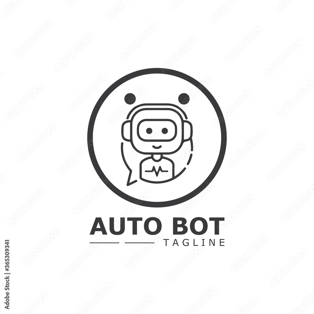 Robot icon vector concept design