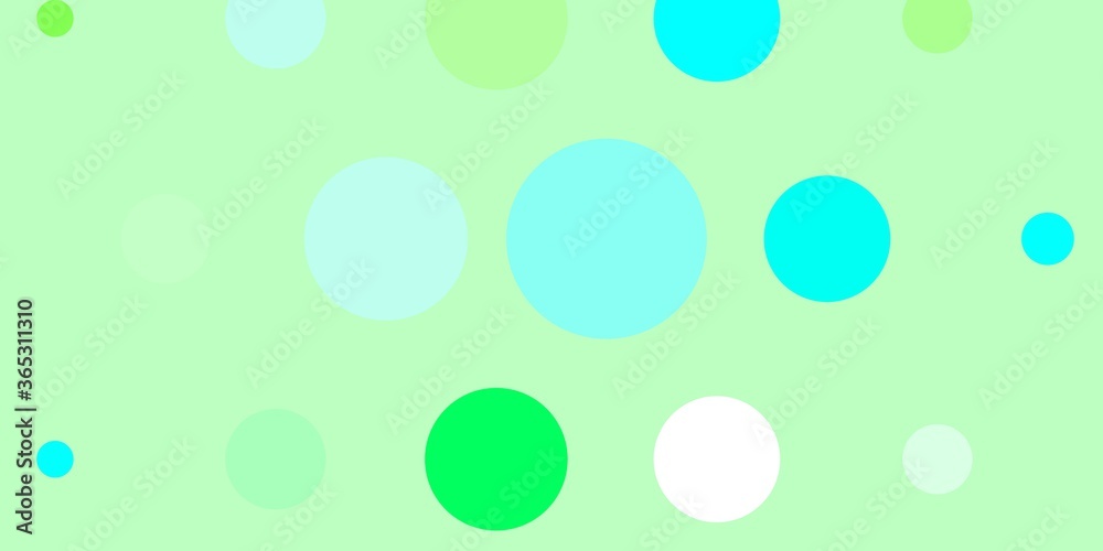 Light Green vector template with circles. Modern abstract illustration with colorful circle shapes. New template for a brand book.