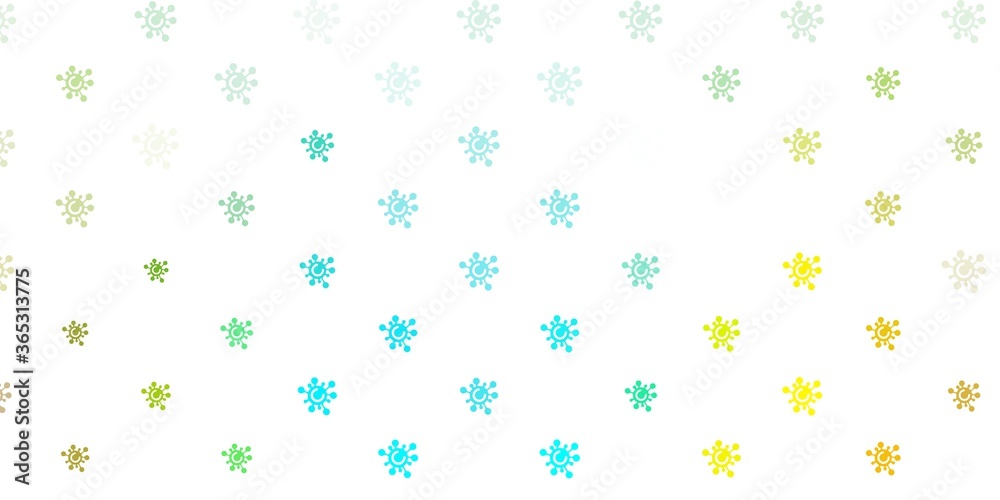 Light Blue, Yellow vector texture with disease symbols.