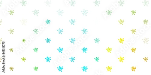 Light Blue, Yellow vector texture with disease symbols.