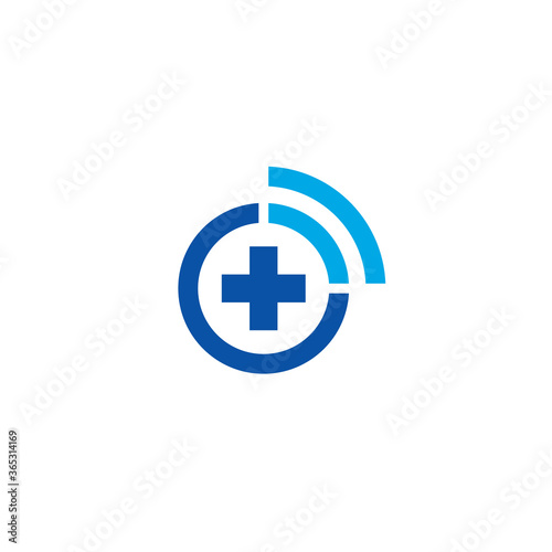 Medical Cross and Signal logo / icon design