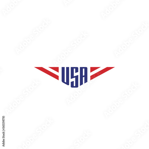 USA and Wings logo / icon design