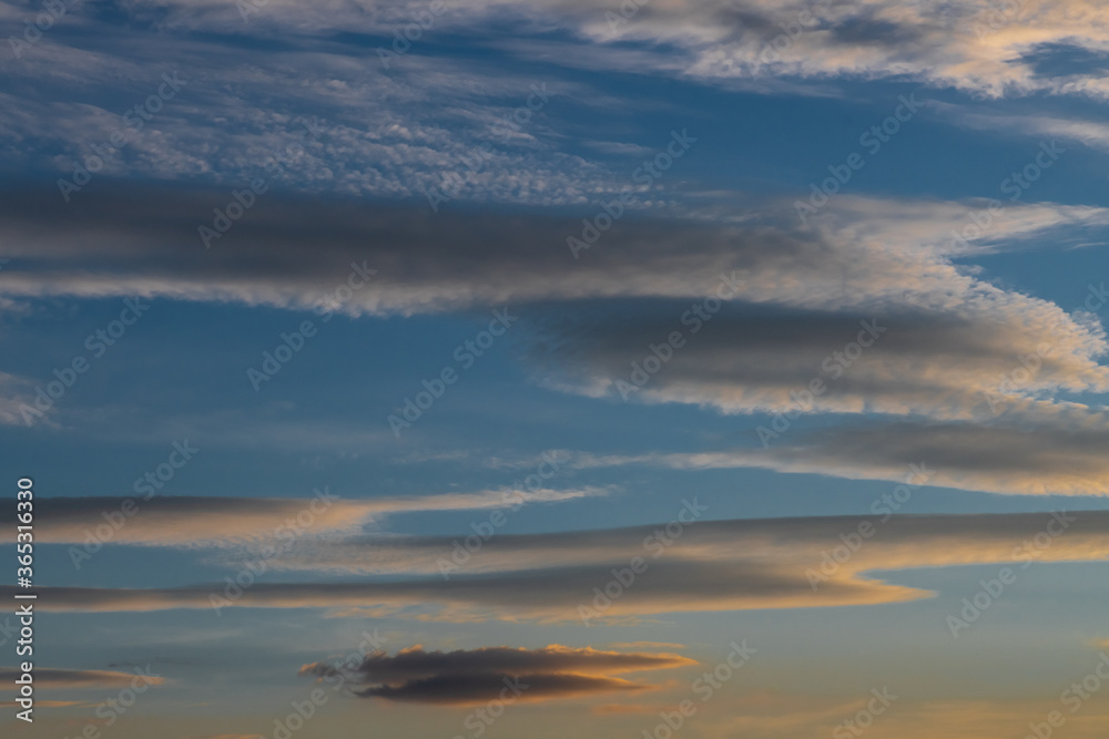 Sunset Cloud Formations in a Spring Sky