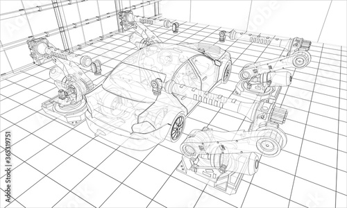 Assembly of motor vehicle