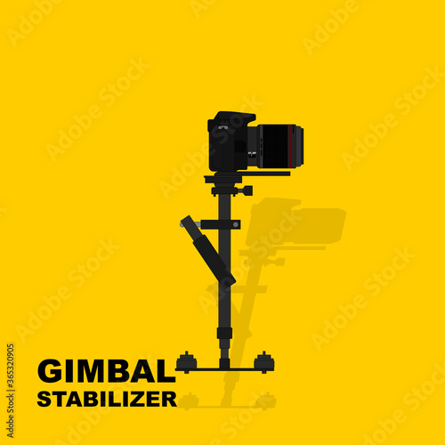 Gimbal stabilizer with camera vector design