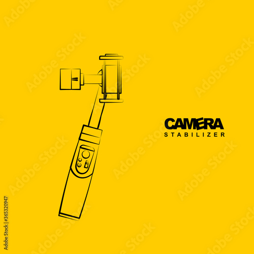 Line art of Gimbal stabilizer vector illustration